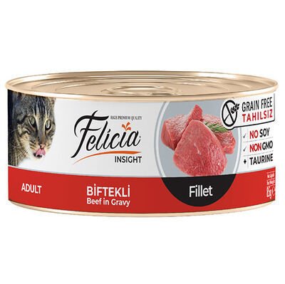 Felicia Biftek Etli Fileto Tahılsız Kedi Konservesi 85 Gr