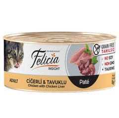 Felicia Ciğer ve Tavuk Etli Kıyılmış Tahılsız Kedi Konservesi 85 Gr