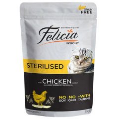 Felicia Pouch Sterilised Tavuk Etli Tahılsız Kısırlaştırılmış Kedi Yaş Maması 85 Gr