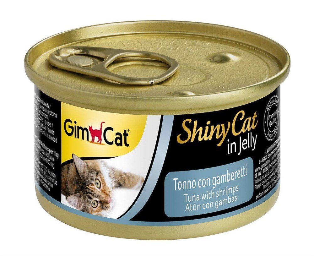 GimCat ShinyCat Ton Balıklı & Karides Jöleli Kedi Konservesi 70 Gr