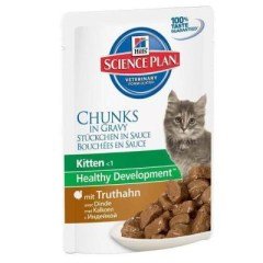 Hills Chunks in Gravy Kitten Hindi Etli Yavru Kedi Yaş Maması 85 Gr
