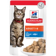 Hills Tender Chunks in Gravy Okyanus Balıklı Kedi Yaş Maması 85 Gr