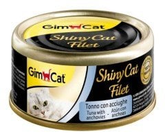 GimCat ShinyCat Ton ve Ançuez Kıyılmış Fileto Kedi Konservesi 70 Gr