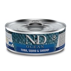 ND 2024 Ocean Ton Balığı, Mürekkep Balığı ve Karides Kedi Konservesi 80 Gr