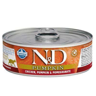 ND 2086 Pumpkin Balkabaklı Tavuk Etli ve Narlı Kedi Konservesi 80 Gr
